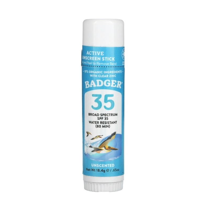 Badger Company Active Sunscreen Stick Spf 35 Unscented 18.4 G