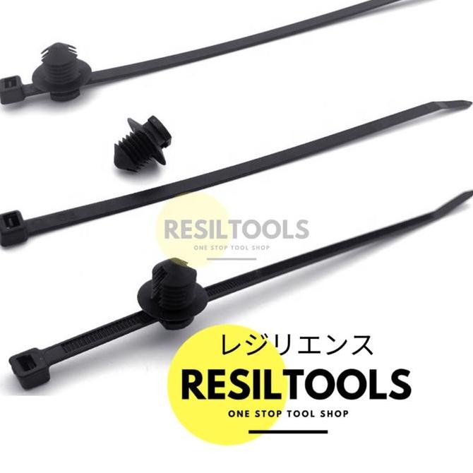 

Perpack Cable Ties Push Mount 4.6 x 200 mm Kabel Tis Baut Nylon Kualitas Original