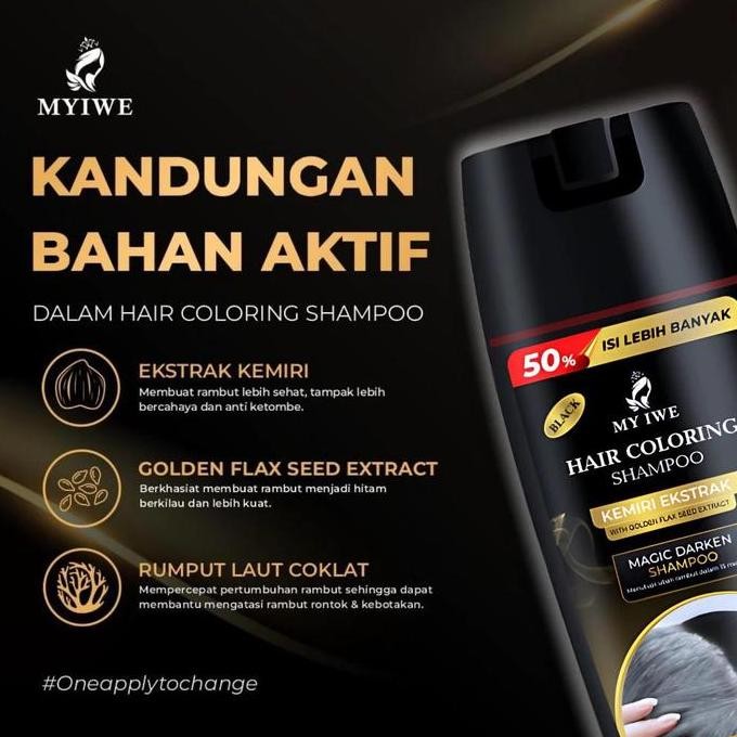 Promo / Terlaris Shampoo Penghitam Rambut Uban My Iwe Shampoo untuk Uban Terbaik
