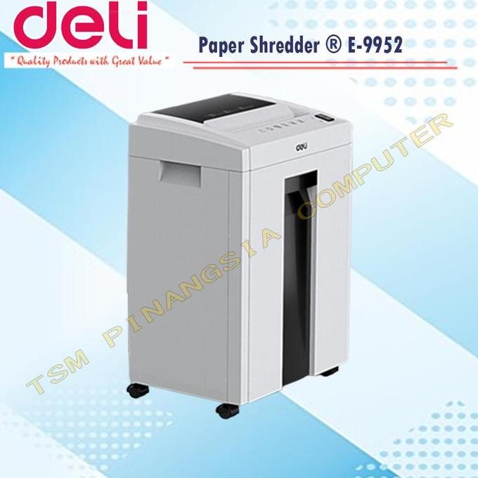 Premium Deli E9952 / E 9952 Paper Shredder - Mesin Penghancur Kertas