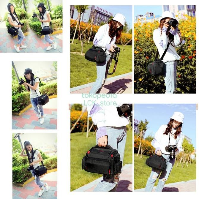 Canon Tas selempang kamera DSLR Sony Canon Nikon FujiflimOlympus Large Kualitas Original