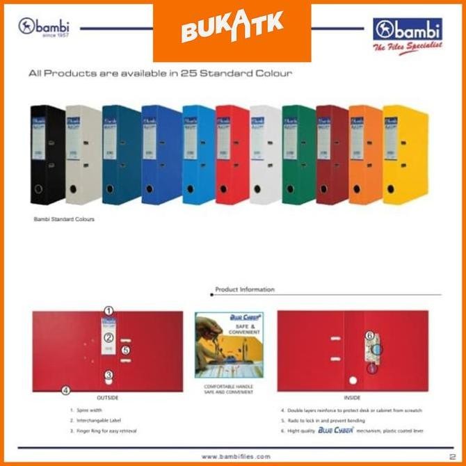 

Ordner Bambi Folio 1010 Blue75mm / Odner Bambi,.., Kualitas Original