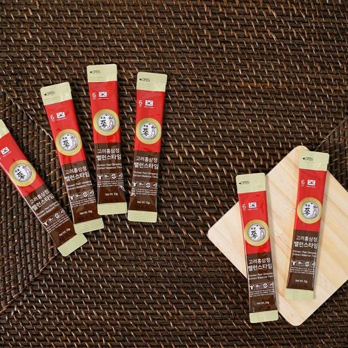 

[10 Sachet] Korean Red Ginseng Extract Balance Time 6 Thn