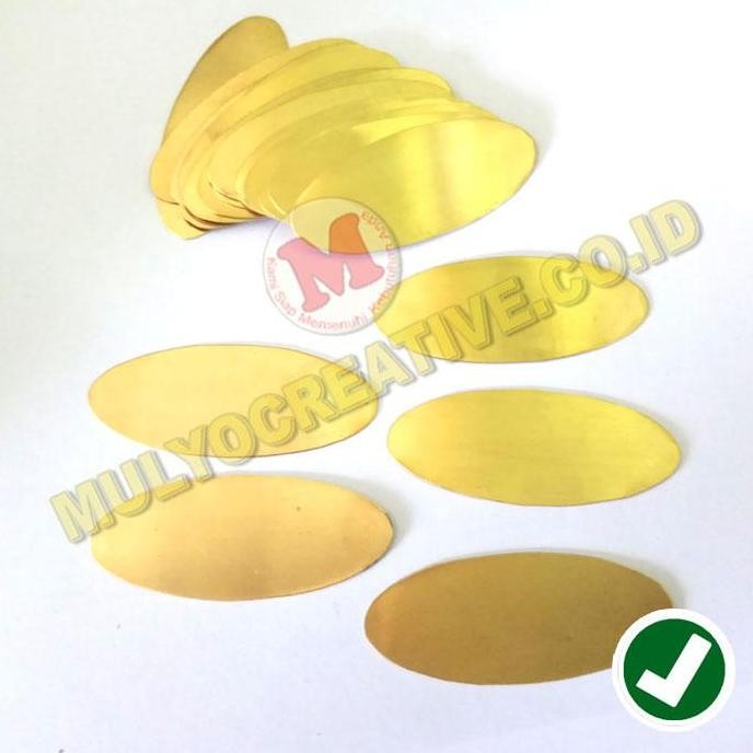 

Plat Potong Kuningan Oval untuk Nama Dada Nametag Polos