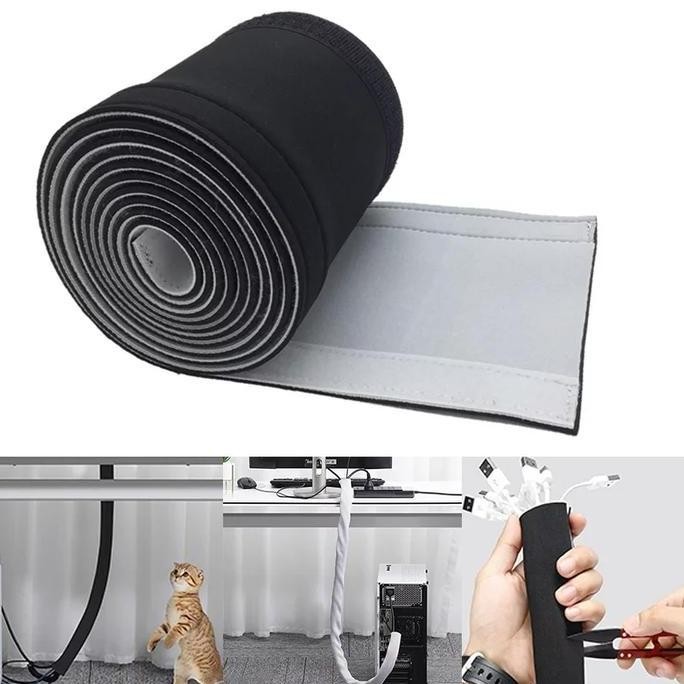 

Triple W Cable Organizer 1 Meter Pembungkus Perapi Pelindung Kabel Zip