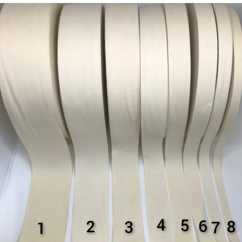 

100 Meter Label Pita Katun Polos Cream Label Hijab Baju