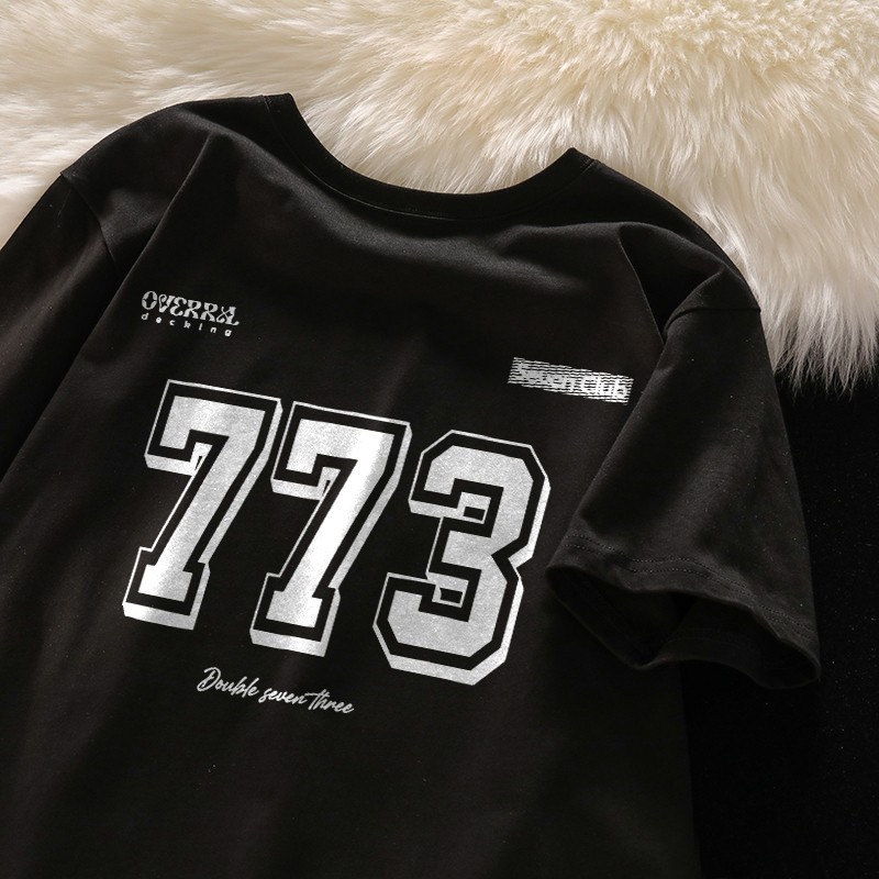 RumahKain Kaos Reglan Tshirt Wanita  “773” Print T-shirt  Baju Kaos Wanita Import Stripe Lengan Retr