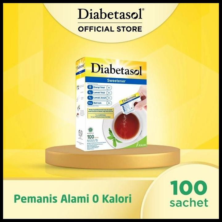 

Terlaris Diabetasol Zero Calorie Sweetener 100 X 1,5 G (Sachet) Good Quality