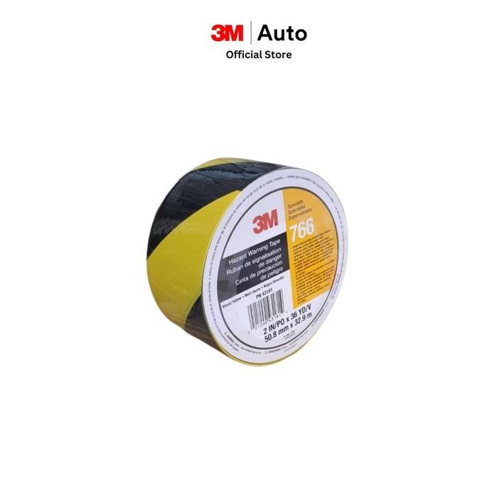 3M 766 Lakban Police Line Tape Marking Floor Hitam Kuning - 48mm x 33m