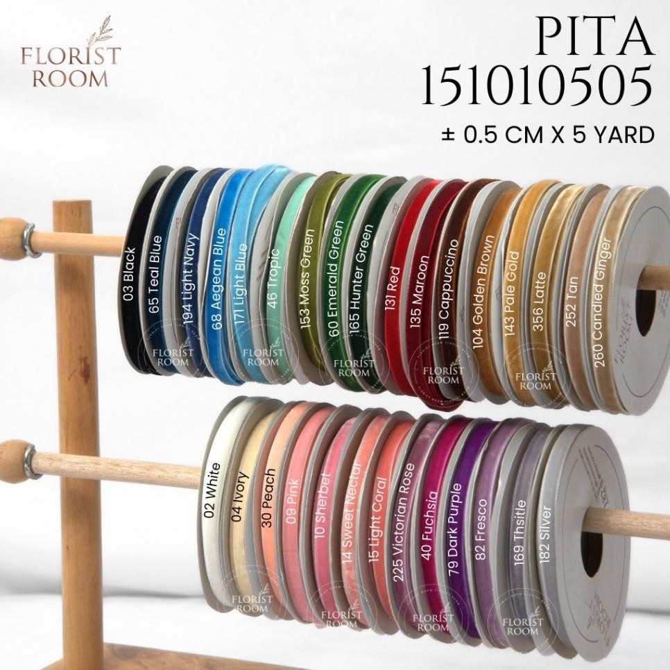

Pita 151010505 0.5Cm X 5Yard Pita Beludru Veet Ribbon