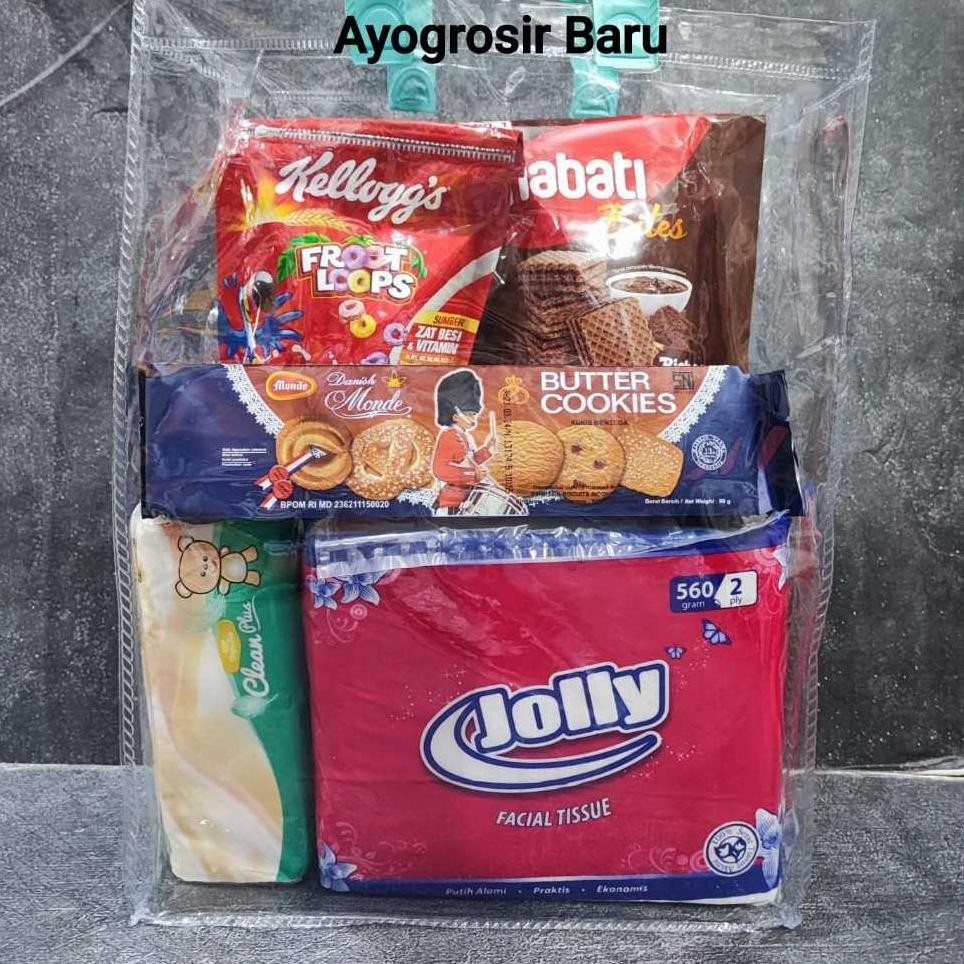 

Tas Mika Transparan Large 30X40 Per 10 Pcs Goodie Bag Hampers Ulang Tahun Souvenir