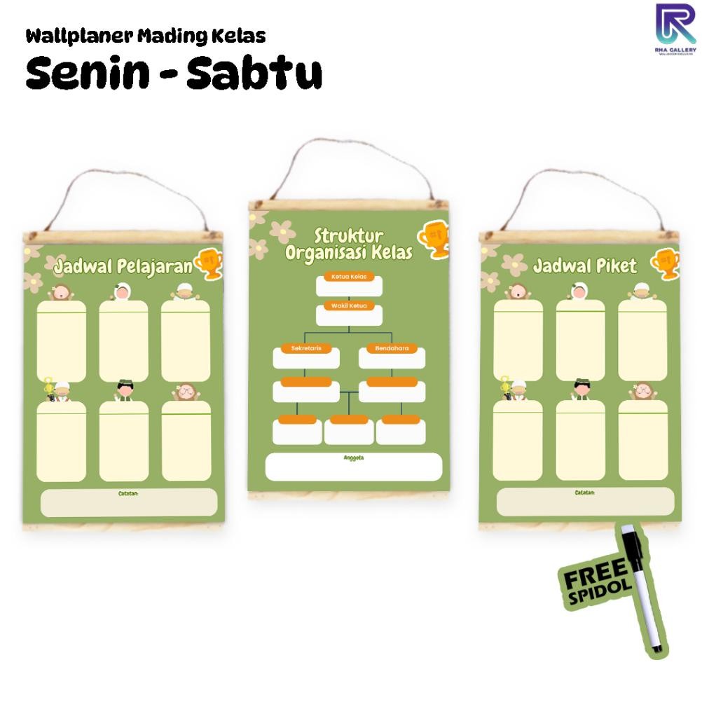 

LINDU RHA GALLERY Poster Sekolah Bundling Poster Struktur Kelas Jadwal Piket Jadwal Pelajaran Tema Green