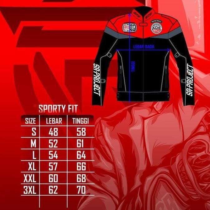 Spesial Srproject Jaket Mesh Sr-Project Racing Stories Red