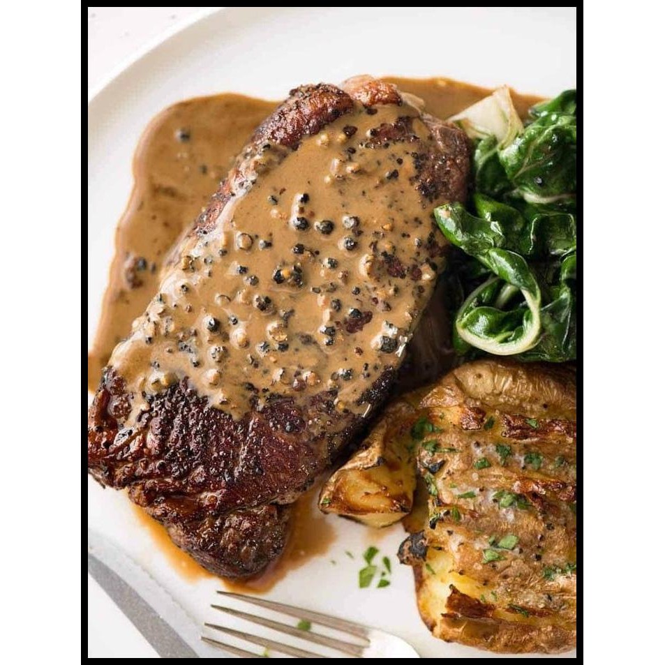 

Terlaris Saus Blackpepper Steak Lada Hitam Little Maria 500Gr Good Quality