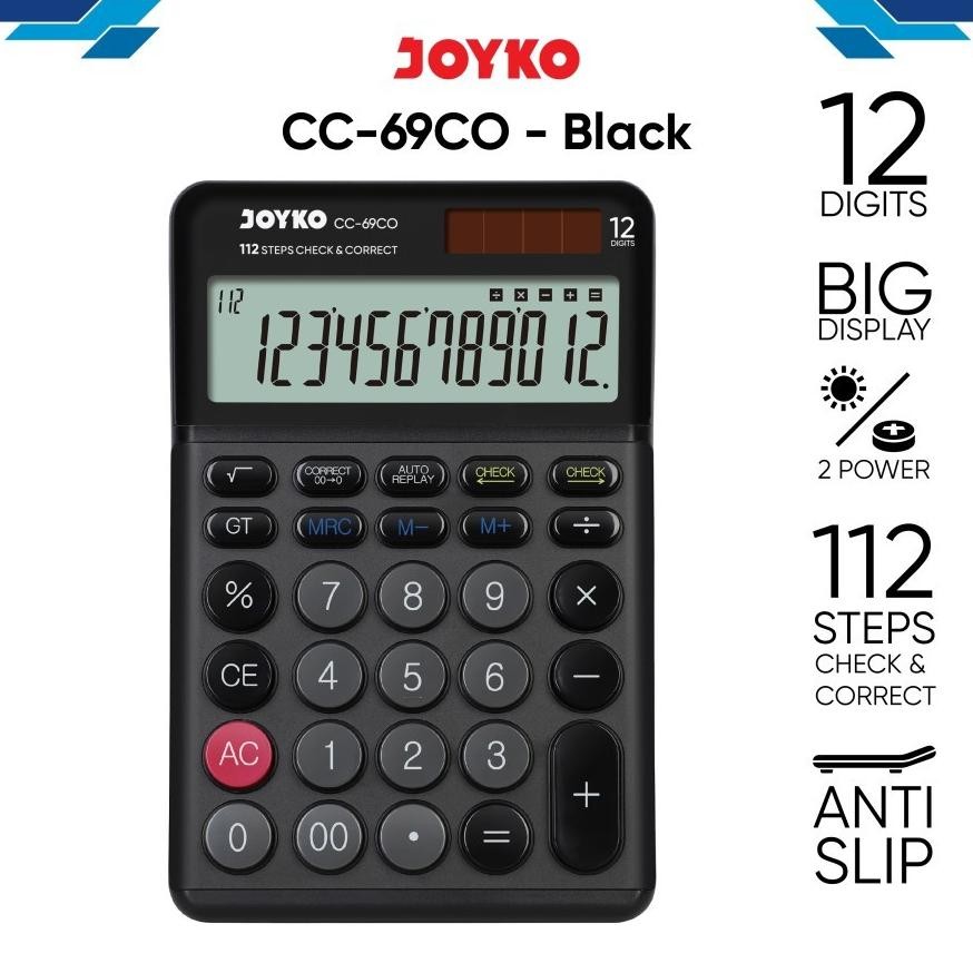 

Yt- Tru-63 Hj-54 Kalkulator Check / Cek Ulang Joyko Cc-69Co Calculator 12Digit Alumunium Surface Murah Termurah