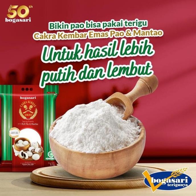 

Promo Cakra Kembar Emas Pao Dan Mantao 5Kg Tepung Terigu Untuk Bakpao