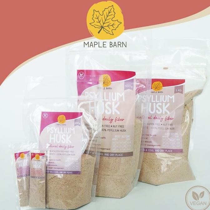 

Sale Psyllium Husk Powder Maple Barn 1 Kg 500 Gr 200 Sachet 5 G 1000