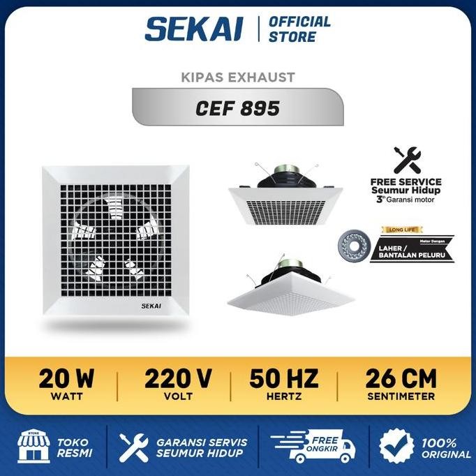 SEKAI EXHAUST FAN CEF 1295 EXHAUST PLAFON 12 INCH