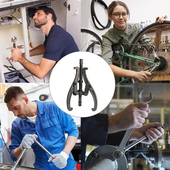 Treker 3 Kaki 6/4/3 Inch Gear Puller 3 Jaw Tracker Bearing Puller 3 Arm kunci treker cvt/treker bear