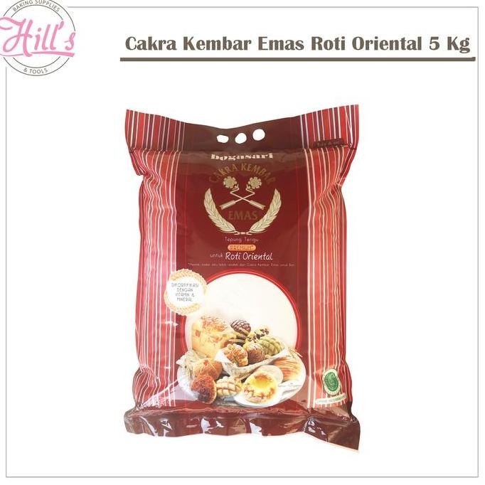 

Terlaris Cakra Kembar Emas Roti Oriental 5 Kg / Tepung Bogasari 5Kg