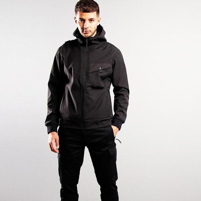Murah Ma Strum Softshell Chest Pocket Jacket (Black) Original