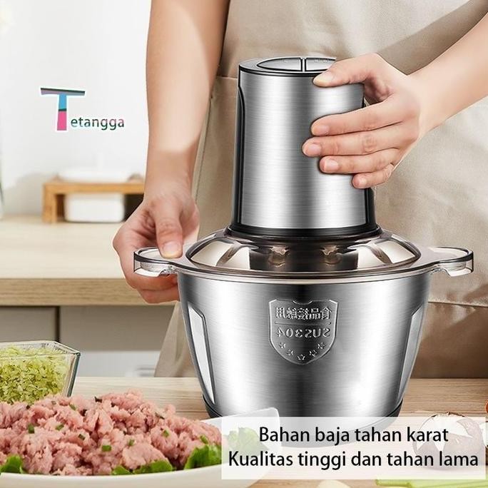 ------] Blender daging Stainless MKC 2 Liter Meat Grinder Penghalus Penggiling