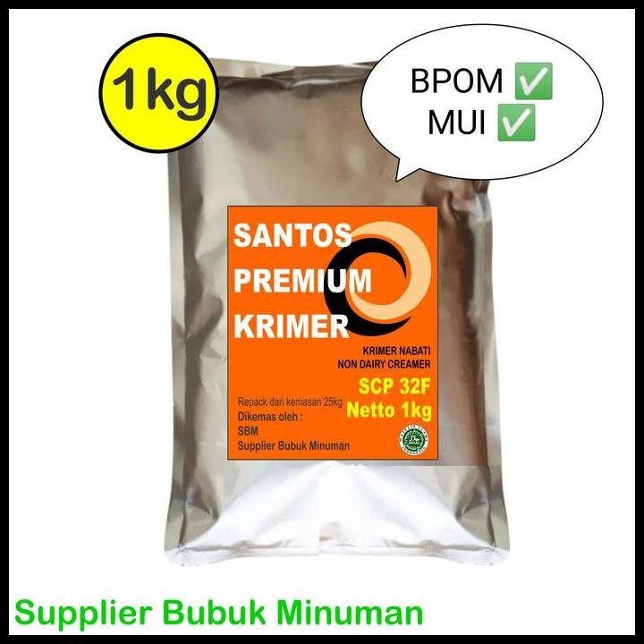 

Terlaris Creamer Santos Krimer Premium Non Dairy Ndc Scp 32F Repack 1Kg Good Quality