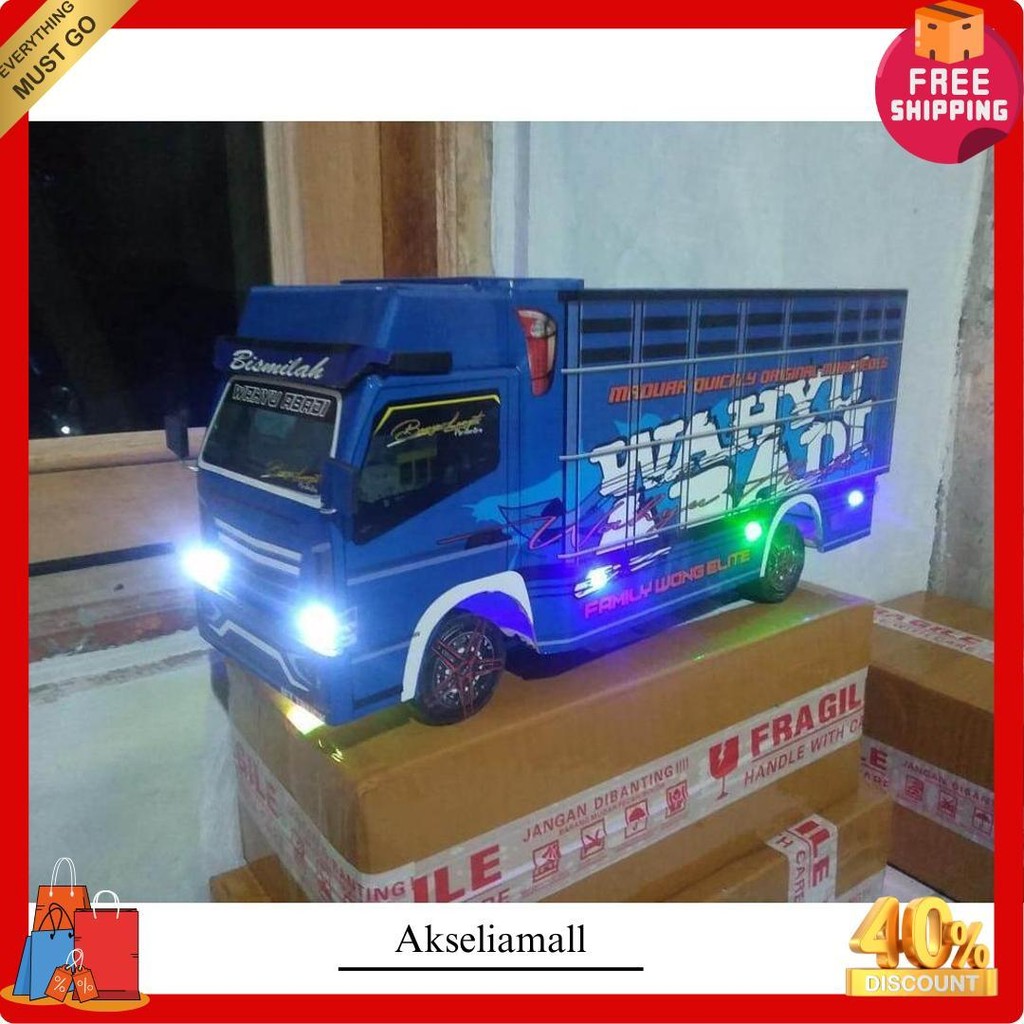 Miniatur Truk Oleng Kayu Asli Wahyu Abadi Mobil Oleng Truk Oleng Murah Termurah Banget