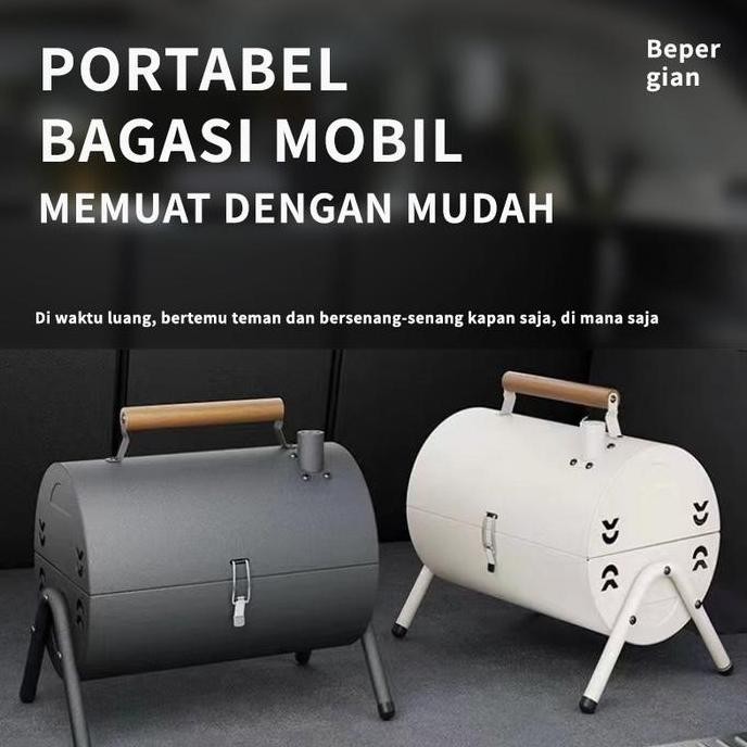 Portable Camping Grill /  Panggangan BBQ / Peralatan Berkemah / Pemanggang Camping Pakai Arang / Ala