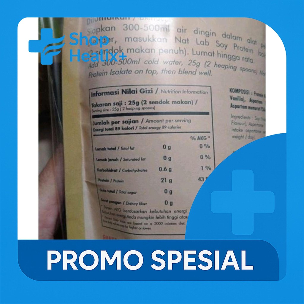 

NATLAB SOY PROTEIN KEDELAI ALL VARIANT ORIGINAL 500GRAM HALAL,DEPKES