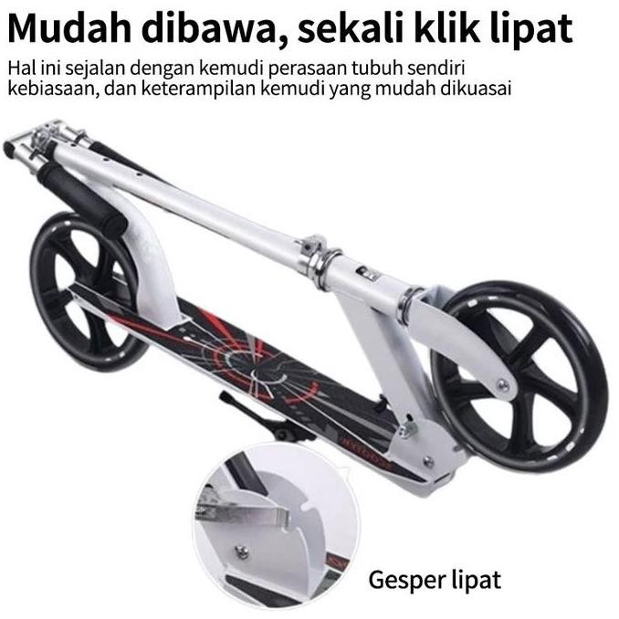 Terlaris Urban Scooter Disc Brake Dewasa Manual Skuter Dewasa - Tanpa Rem / Rem Cakram Ready Stok