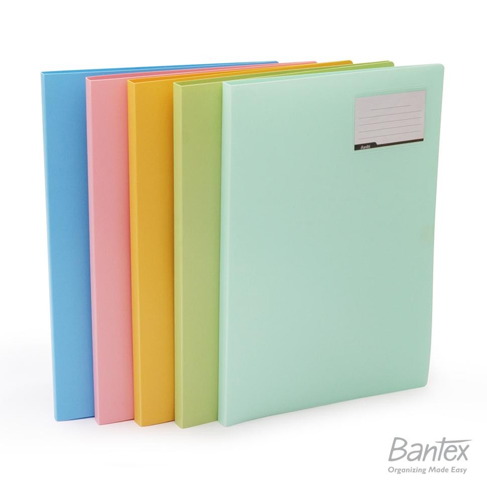 

LINDU Bantex Display Book Pastel Colour Folio/F4 40 Pocket Holder - 3185