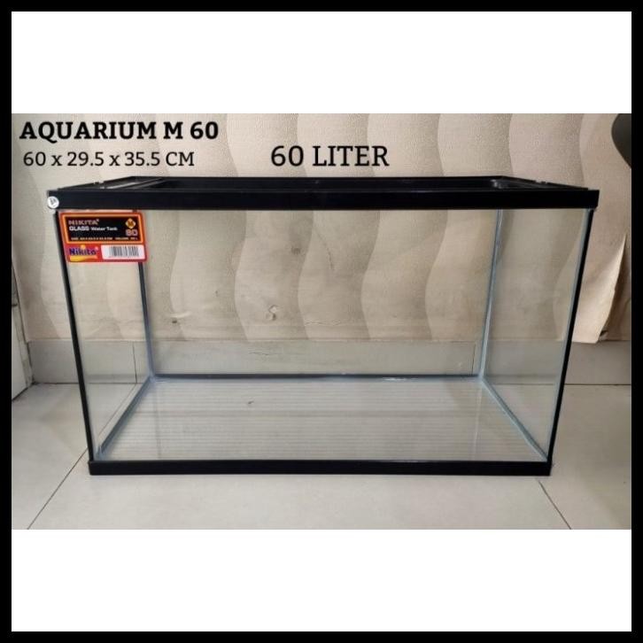 AQUARIUM NIKITA NS 60CM AKUARIUM 60 LITER GLASS WATER TANK 60X30X36 CM