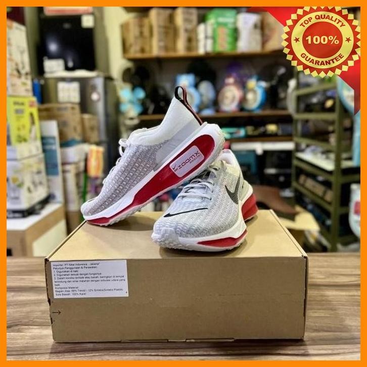 [dut] sepatu lari nike invincible 3 white red - original fre kaos kaki original nike