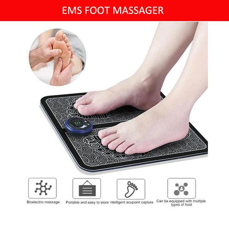 EMS Foot Massager Pad Alat Pijat Kaki  Akupuntur Kaki Elektrik Rechargeable