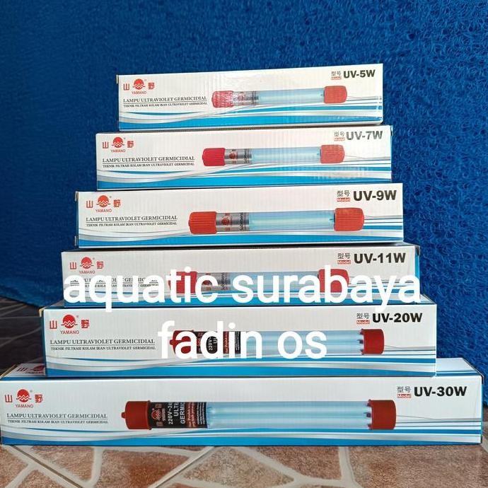 Terlaris Lampu Uv Celup Aquarium Kolam Yamano Uv 20/30/40 Watt Uv Kolam Koi