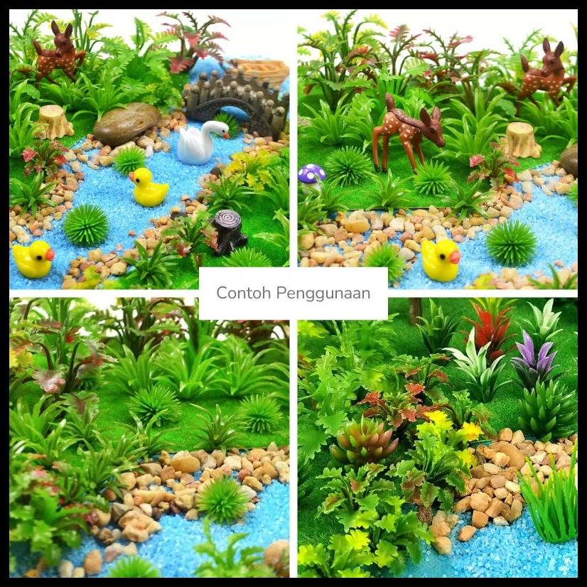 MINIATUR TANAMAN HUTAN HUJAN MAKET AQUASCAPE TERRARIUM DIORAMA B36