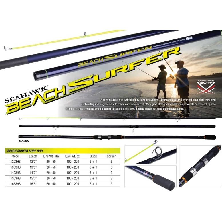 TERLARIS joran karangan sambung 3 seahawk beach surfer 420/450/495 Siap kirim