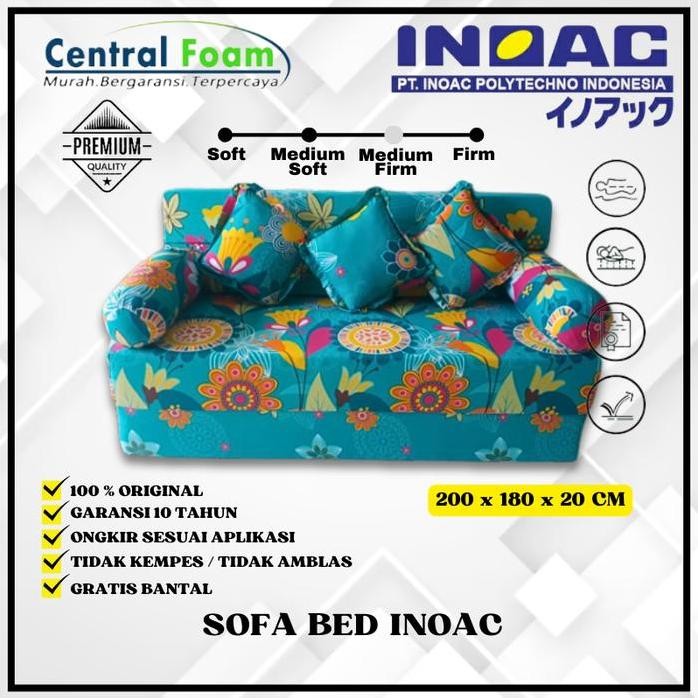 Terlaris Sofa Bed Inoac 200 X 180 X 20 Density 23 Asli Original Inoac Bergaransi 10 Tahun Sofabed Ku
