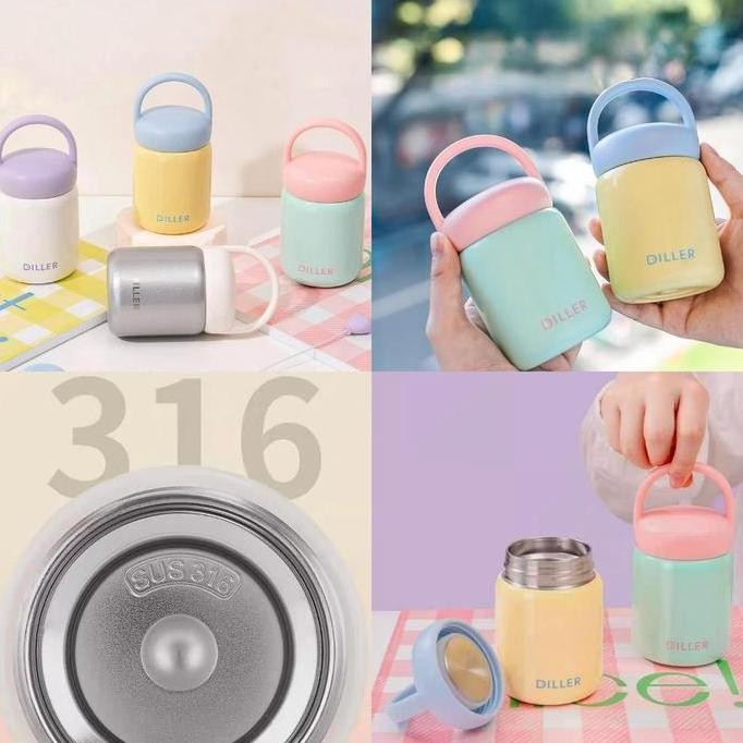 Tumbler Diller Mini Handle 200Ml Stainless Sus 316 / Botol Tumbler Mini Diller / Tumbler Lucu Best