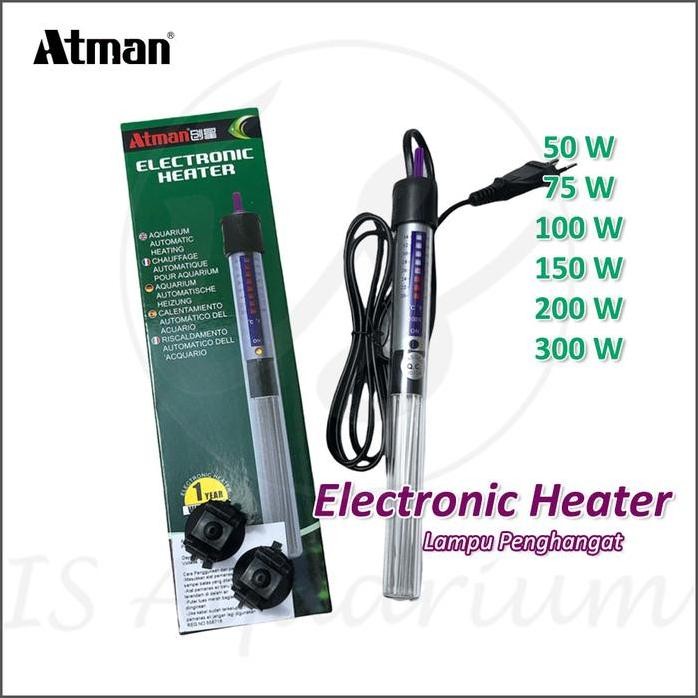 Terlaris Atman Heater 50W 75W 100W 150W 200W Penghangat Air Akuarium Lampu