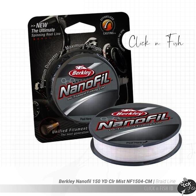 Terlaris Senar Berkley Nanofil 150Yd / 137 Clear Mist Nf150 | 4 6 10 12 14 17Lb