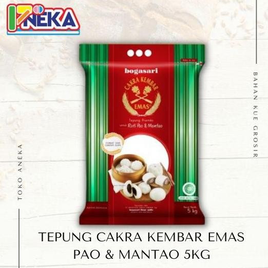 

Terlaris Tepung Cakra Kembar Emas Pao & Mantao 5Kg
