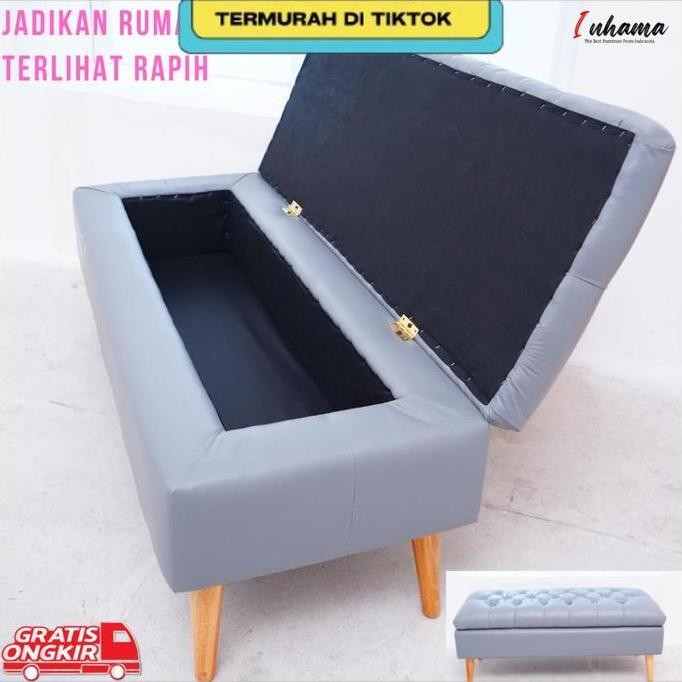 

Terlaris Sofa Bench Minimalis Storage Box Tempat Penyimpanan Furniture Perlengkapan Rumah Kain Kulit Oscar