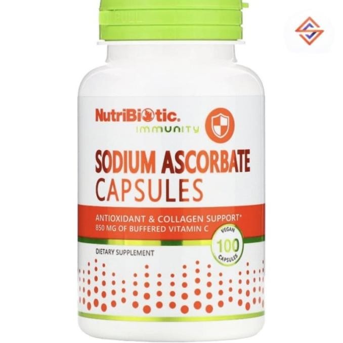 Nutribiotic Sodium Ascorbate 100 Vegan Caps Original Produk