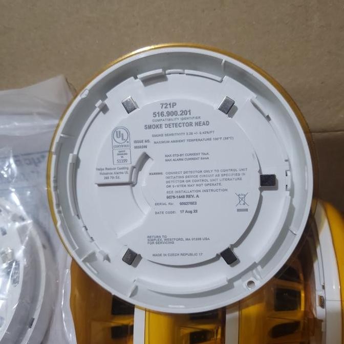 SMOKE DETECTOR SIMPLEX TYCO 721P + BASE 721P SIMPLEX SMOKE murah