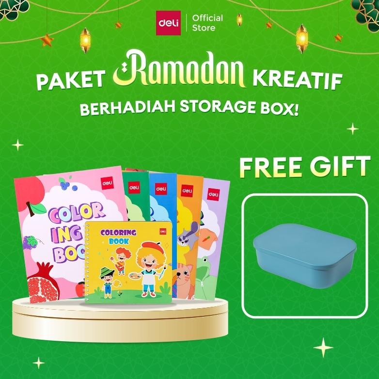 

LINDU Paket 10 Buku Mewarnai Gratis Box Penyimpanan