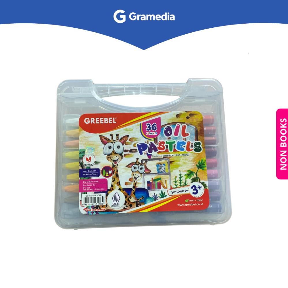 

LINDU Gramedia Depok - GREEBEL Crayon Krayon Kids 36 Warna / Kids Oil Pastel 36