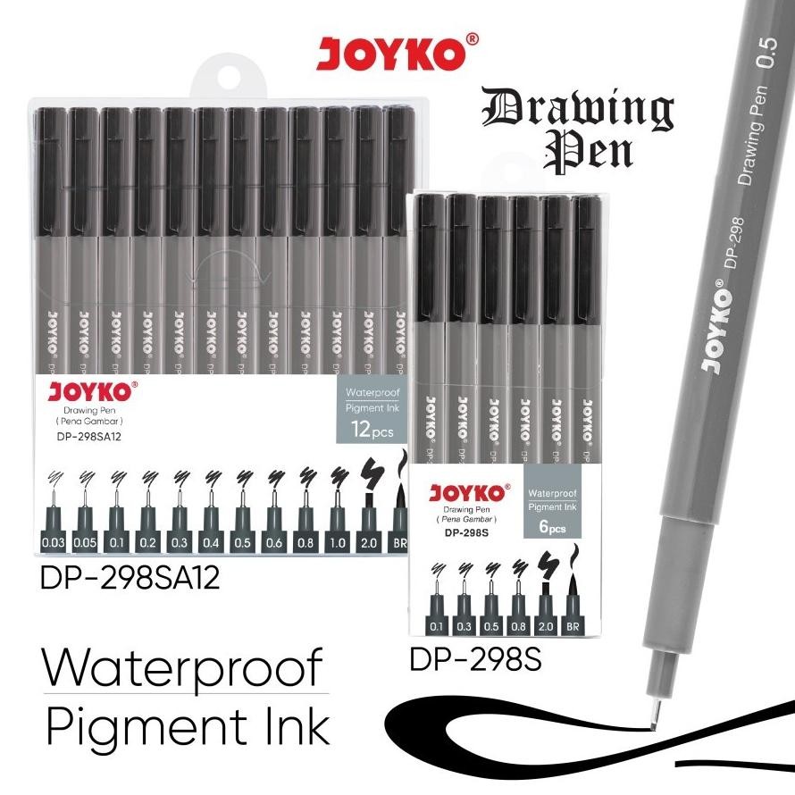 

Xd27 Gd-8 Y-76 Drawing Pen Set Dp 298S Pena Gambar Waterproof Pigment Ink Black Joyko Hemat Viral