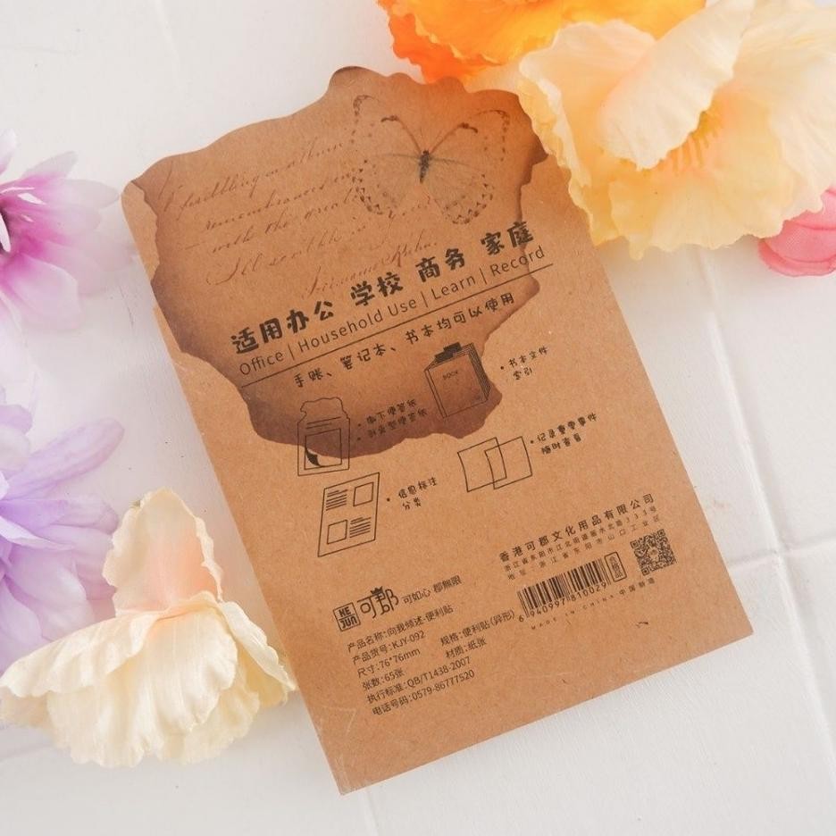 

Dw-45 Gc27 Hg-24 Retro Butterfly Sticky Notes - Memo Pengingat Tempel Vintage Murah Berkualitas Premium Hemat